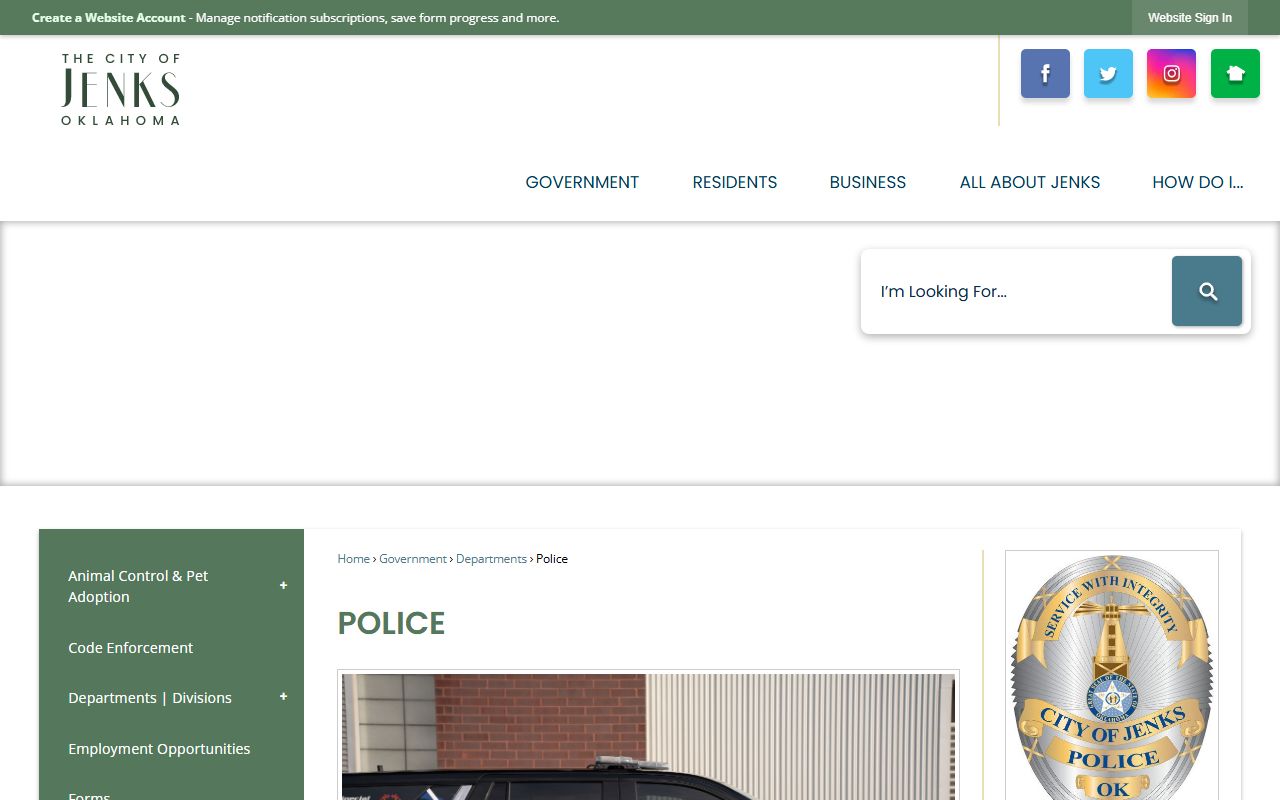 Jenks police department sex offender resources