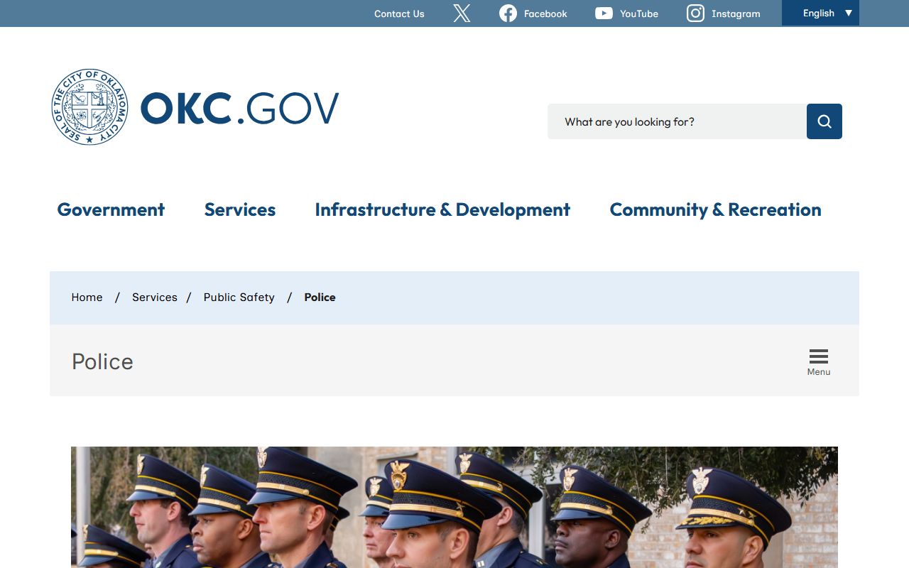 Oklahoma City police department main page sex offender resources