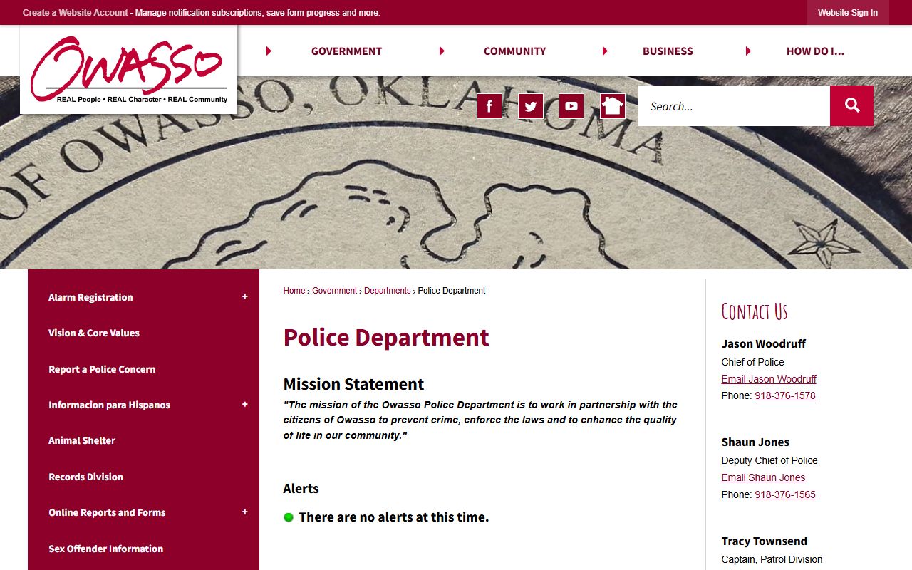Owasso police department sex offender resources