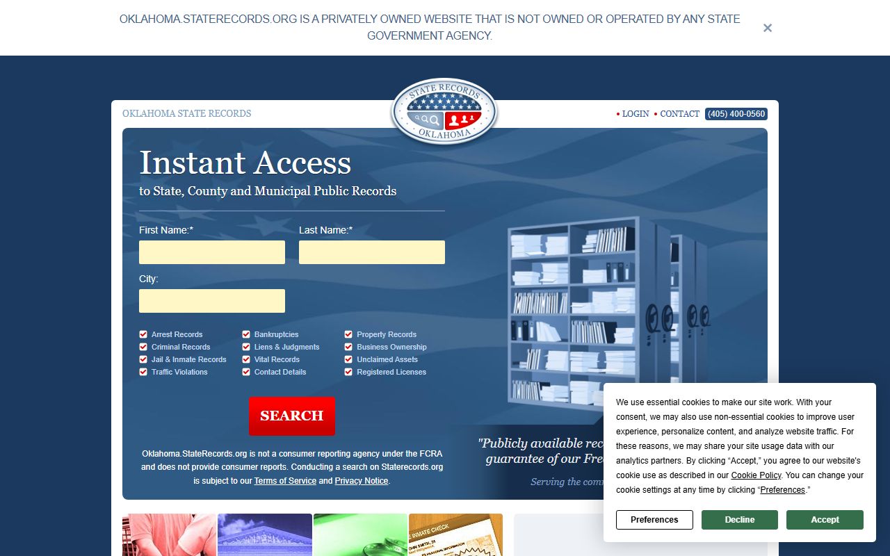 Yukon Oklahoma state records search