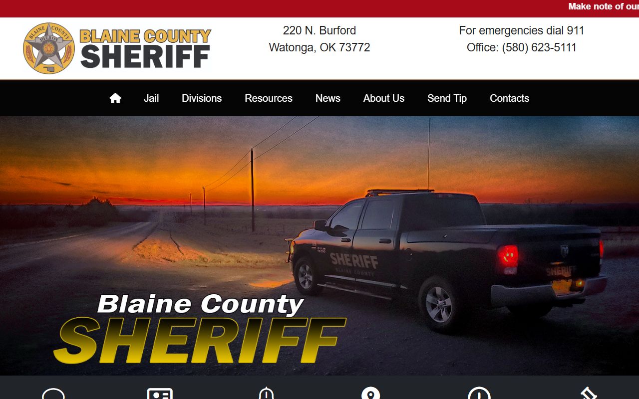blaine county sheriff's office main website