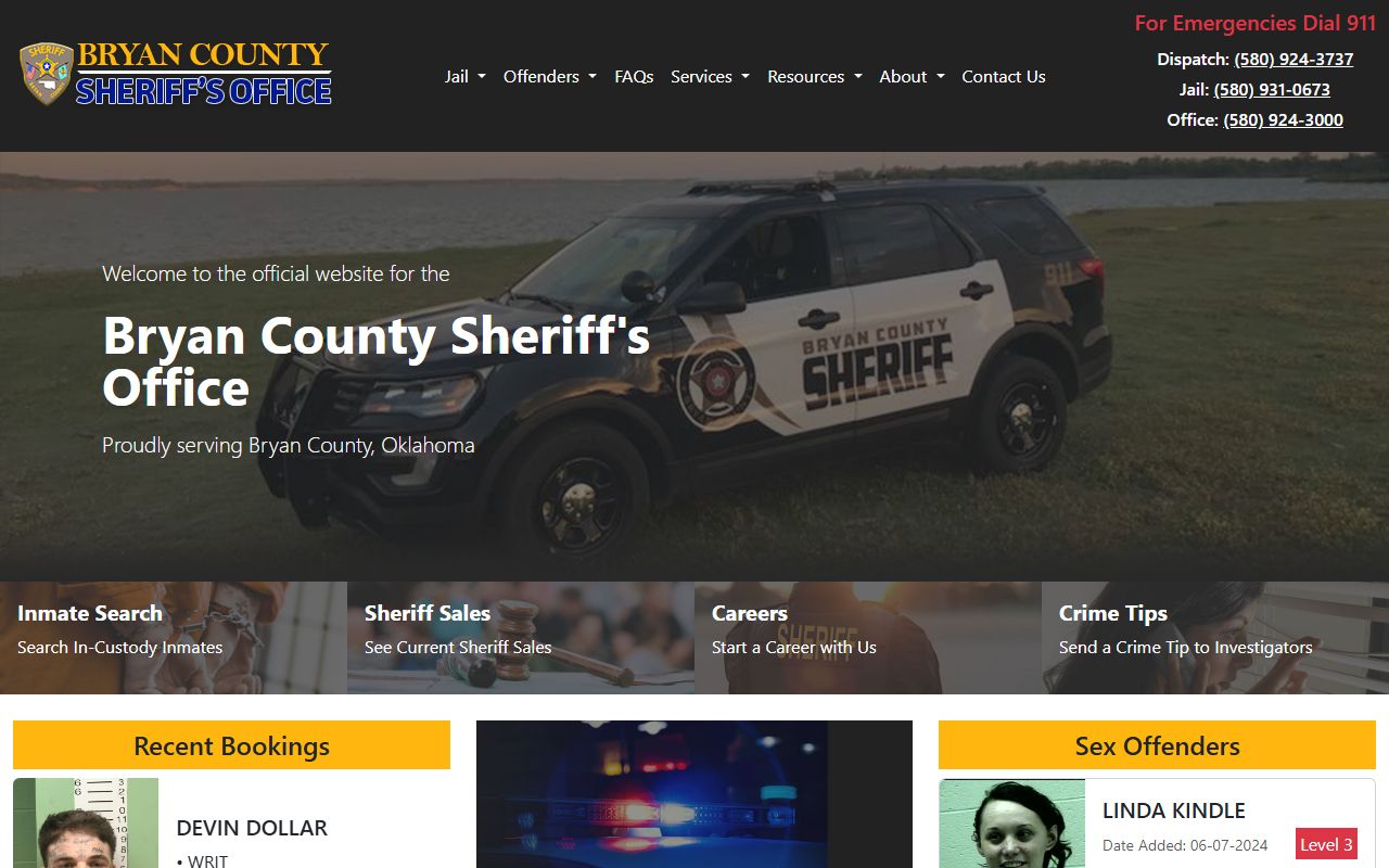 bryan county sheriff's office main website