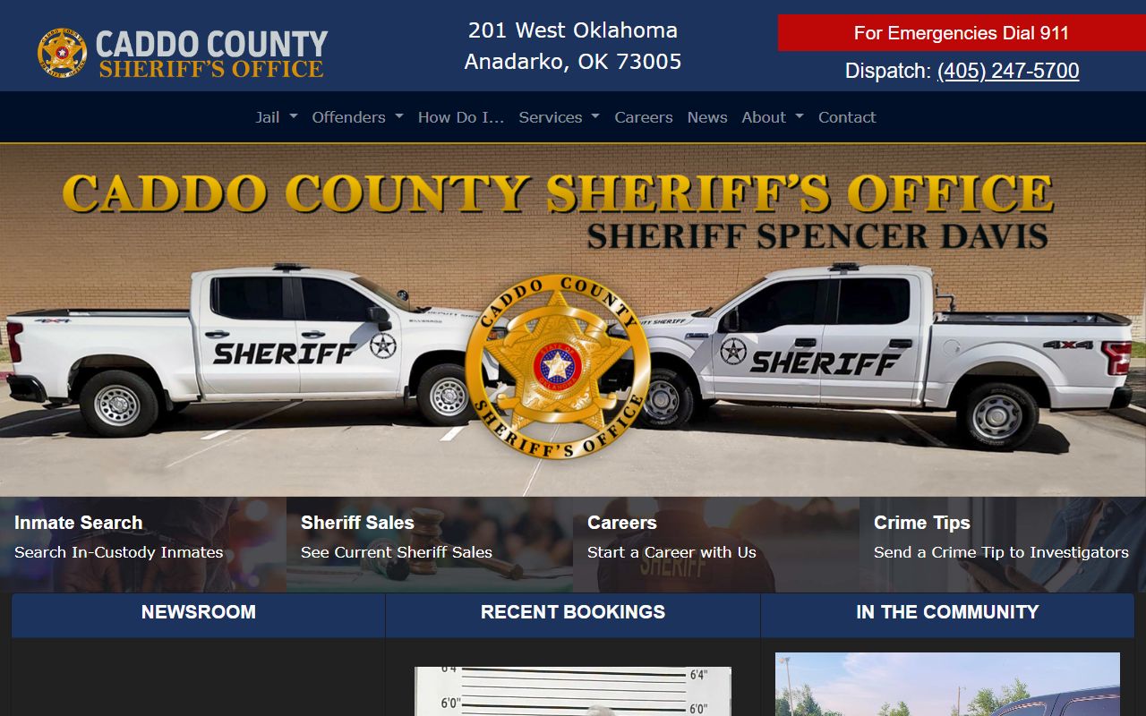 caddo county sheriff's office main website