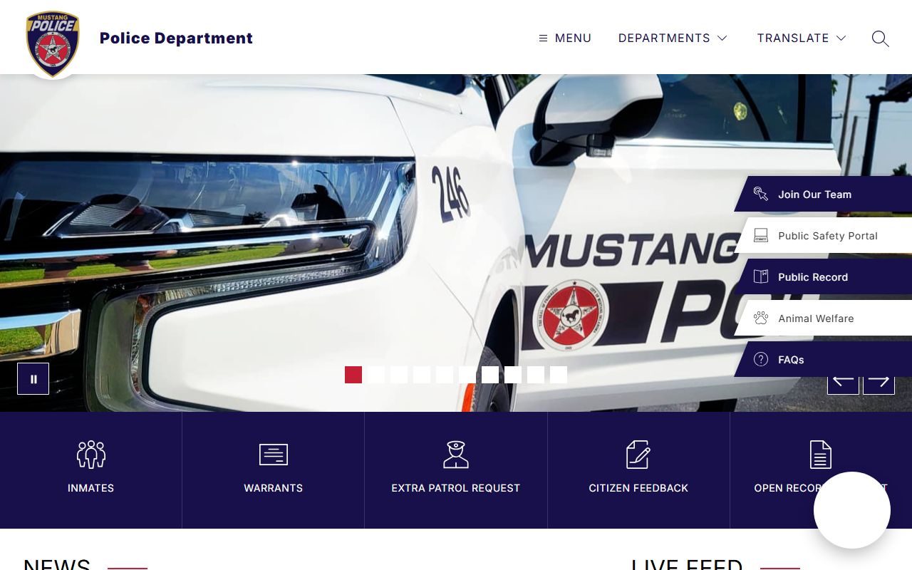 canadian county mustang police department registry resources