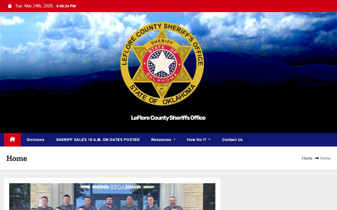 Le Flore County sheriff office main page sex offender resources
