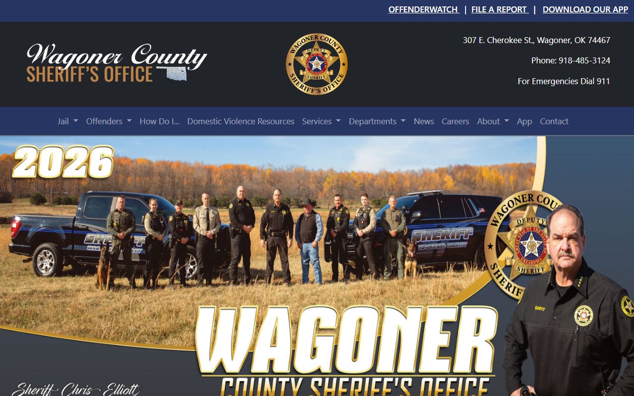 Wagoner County Sheriff's Office main page