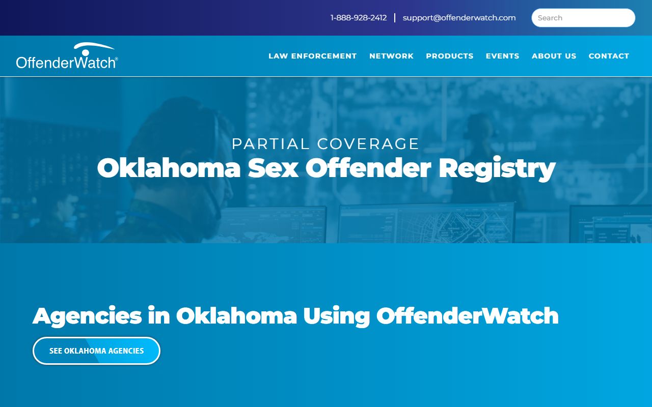OffenderWatch network Oklahoma participating law enforcement agencies