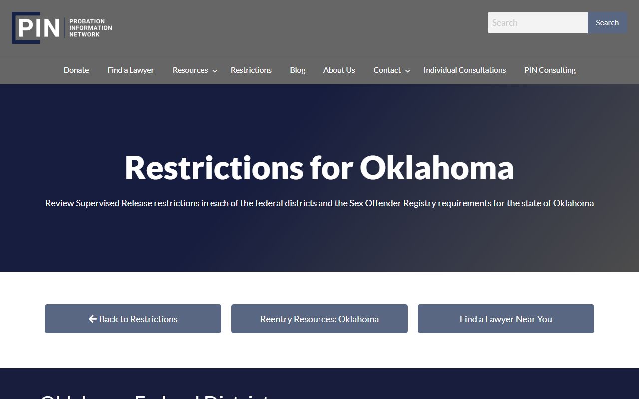 Oklahoma sex offender restrictions including residency rules and ID requirements